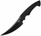 KUB231 Couteau de Chasse Kubey KU231 | Lame Scimitar Acier D2 Black Coated | Manche G10 Noir | Housse Kydex - Livraison Gratuite
