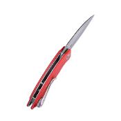 KUB333F Couteau Kubey Leaf Red Lame Acier AUS-10 IKBS - Livraison Gratuite