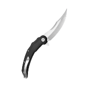 KUB346A Couteau Kubey Wave Crest – Couteau Pliant Pikal | Lame Satin Acier 14C28N | Manche G10 Noir Roulements Billes - Livraison Gratuite