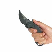 KUB440F Couteau Pliant Kubey Jaw Pikal Karambit Lame Acier 14C28N Manche G-10 Noir Liner Lock - Livraison Gratuite