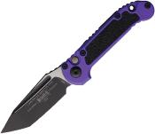 MCT11361PU Couteau Automatique Microtech LUDT Gen III Tanto Lame Acier M390MK Manche violet Clip USA - Livraison Gratuite
