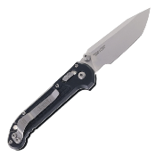 MCT1136RL10FR — Couteau Microtech L.U.D.T. T/E Ram-Lok Acier M390MK Stonewash Tanto Manche Aluminium Noir Motif Frag USA - Livraison Gratuite