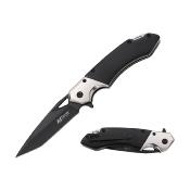 MTA2019BK Lot de 3 MTech Tanto | Couteau Pliant A/O | Lame Acier 3Cr13MoV TiNite | Manche Bois + Mitres Acier - Livraison Gratuite