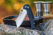 OKNSENTRYR1BLK Couteau Oknife Sentry R1 | Lame Acier Damas Sheepsfoot | Manche Black Micarta | Crossbar Lock | Livraison Gratuite