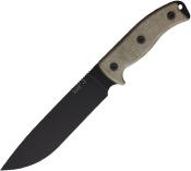 ON8604 Couteau Ontario RAT-7 Drop Point Acier Carbone 1095 Manche Micarta Etui Nylon USA - Livraison Gratuite