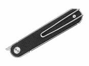 RS8061BB Real Steel Iris - Front Flipper Lame Drop Point 12C27 Manche G10 Noir Liner Lock - Livraison Gratuite