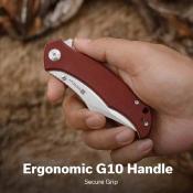 S250602 Sencut Tauron – Couteau pliant Liner Lock Lame Acier D2 Satin Manche Burgundy G10 - Livraison Gratuite