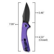SA02D Couteau SENCUT Actium Purple G10 Lame Acier D2 - Livraison Gratuite