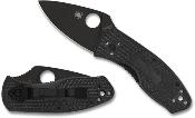 SC148PBBK Couteau Spyderco Ambitious Black Plain Lame Acier 8Cr13MoV - Livraison Gratuite