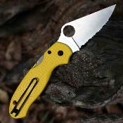SC223SYL Couteau Spyderco Para 3 Lightweight Salt | Lame Acier CPM MagnaCut Manche FRN Yellow Compression Lock USA - Livraison Gratuite