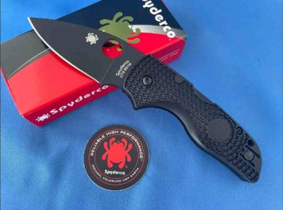 SC230PBBK Spyderco Lil' Native Lightweight  | Couteau Lame Acier CTS BD1N Noir Manche FRN Noir Back Lock USA - Livraison Gratuite