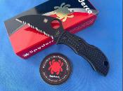 SCMBKWSBK Spyderco Manbug – Couteau pliant Wharncliffe lame Acier VG&#8209;10 Serr Manche FRN noir Lockback Japan– Livraison Gratuite