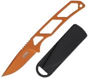 SPIKPLFB010 Couteau SPIKA Pack-Lite Orange Lame Acier 440 Manche Squelette Housse Plastic - Livraison Gratuite