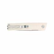 SRM401LCGT SRM Gent 401LC-GT Couteau pliant EDC Lame Drop Point Acier 10Cr15CoMoV Manche G10 blanc – Livraison Gratuite