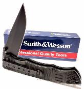 SWEX3 Smith & Wesson Extreme OPS | Lame Acier 440 Drop Point | Manche Aluminium Noir | Verrouillage Liner Lock - Livraison Gratuite