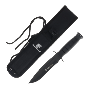 SWSUR1 — Couteau Smith & Wesson Search & Rescue Marine Combat Lame Acier 440C Manche Caoutchouc Housse Cordura - Livraison Gratuite