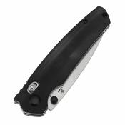 T2109V4 Couteau Tenable Raven Pliant Drop Point Acier 14C28N Manche G10 Noir Sécurité Cross Bar Lock - Livraison Gratuite  