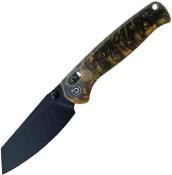 TD024BKGD Defcon Artifact Black/Gold  | Couteau Pliant | Lame Sheepfoot 14C28N | Manche Résine| Axis Lock Bearing - Livraison Gratuite
