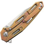 TF33343 Couteau Defcon JK Cutter Gold Titanium/Carbon Lame Acier D2 - Livraison Gratuite 