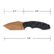 TFFIX121BNZ Couteau Tac Force Lame Acier 3Cr13MoV Manche G10 Noir Etui Nylon - Livraison Gratuite