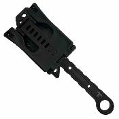 TKF3S05 – Takumitak Utility – Couteau fixe plate semelle – Lame Tanto Acier 3Cr13 Black Oxide  – Plaquettes FRN Noir – Étui POP Tek-Lock  – Livraison Gratuite