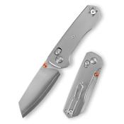 TVJM09STSZ Couteau Pliant Trivisa Scarab Ultra-S Lame Acier ZDP-189 Manche Titane Gris Crossbar Lock - Livraison Gratuite