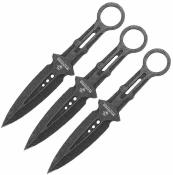 USMT3004GY USMC Throwing Knife Set – Lot de 3 Couteaux de Lancer Acier Inox  Finger Ring et Etui Nylon – Livraison Gratuite