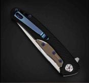 WAR091BKG Couteau pliant WithArmour Flint | Linerlock | Lame D2 satinée | Manche G10 noir texturé | Clip de poche - Livraison Gratuite