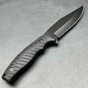 WARG2E49 Couteau WithArmour Clip Point Lame Fixe Acier Inox Manche ABS Housse Plastique - Livraison Gratuite
