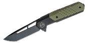 WE200732 Couteau We Knife Arsenal Od Green Titane Lame Acier CPM-20CV Tanto Black IKBS - Livraison Gratuite
