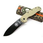 Couteau ESEE Avispa Desert Tan Blade Acier AUS-8 Manche FRN Frame Lock BRK1301DTB - Free Shipping