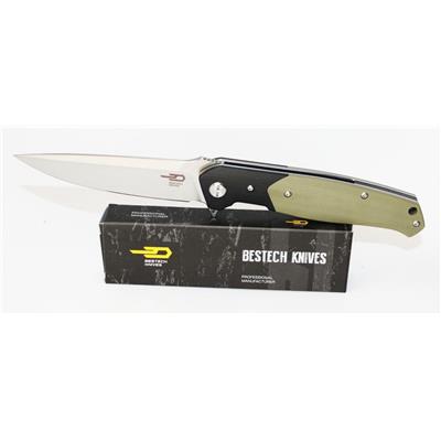 Couteau Bestech Knives Swordfish Green Acier D2 Manche G-10 BTKG03B - Free Shipping