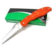Couteau Spyderco Byrd Cara Cara 2 Orange Rescue Lame Acier 8Cr13MoV Serr Manche FRN BY17SOR2 - Free Shipping