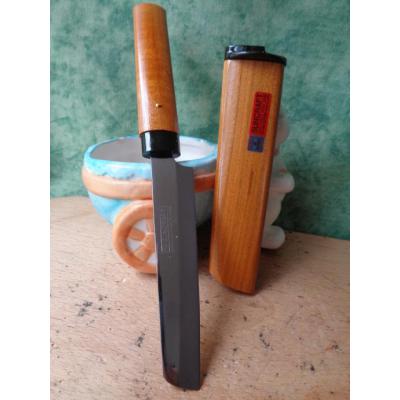 Couteau Japonais Due Cigni Kakugata Lame Acier Carbone/Inox Manche & Etui Bois Made In Japan DCI429F - Free Shipping
