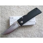 Couteau Fallkniven U4 Wolf's Tooth Acier SGPS Laminé 62HRC Manche Zytel Made In Japan FNU4 - Free Shipping