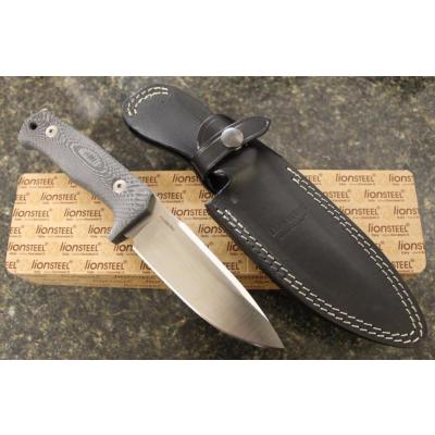 Couteau Lion Steel T5 Lame Acier Niolox Manche Micarta Etui Cuir Made In Italy LSTT5MI - Free Shipping