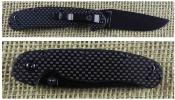 ON8838 Ontario RAT Model 2 Liner Lock | Couteau Lame Drop Point Acier AUS-8 Black | Manche Carbon Fiber / G-10 - Livraison Gratuite