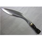 VERITABLE COUTEAU CHASSE GRAND KUKRI Acier 440 Manche Bois Etui Cuir PA324717 - Free Shipping