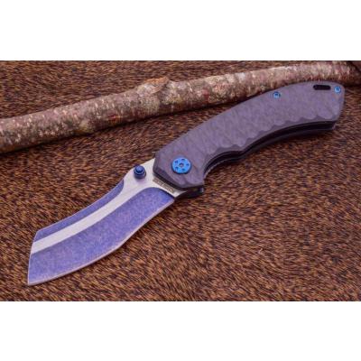 Couteau Couperet Tactical A/O Lame Acier Inox Blue Manche G-10 RR1928 - Livraison Gratuite