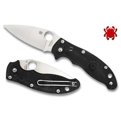Couteau Spyderco Manix 2 Lightweight Black Manche Black Molded FRCP Acier CTS-BD-1 Made In USA SC101PBK2 - Free Shipping