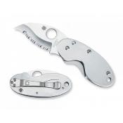 SC29S — Couteau Spyderco Cricket Japan Lame Acier VG10 Cranté Manche Inox Frame Lock Clip Livraison Gratuite