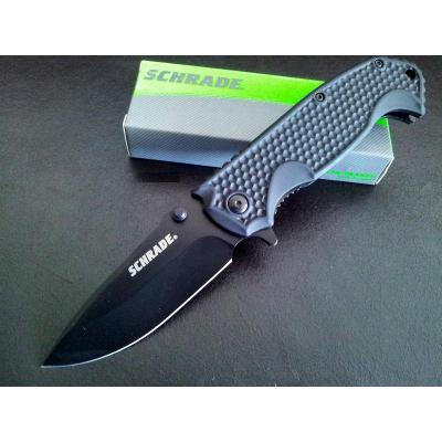Couteau Schrade Military EDC Lame Acier 8Cr13MoV Manche ABS/TPR Linerlock SCH001 - Free Shipping