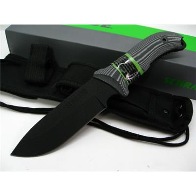 Couteau Schrade Frontier Acier 1095 Manche Micarta Etui Nylon + Allume Feu + Affuteur SCHF36M - Free Shipping