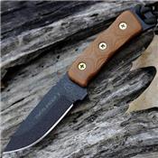 Couteau de Survie Tops Overlander 2 Carbone 1095 Manche Tan Micarta Etui Kydex Made USA TPOV78 - Free Shipping