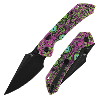 B1034H17 — Couteau Tenable Fenrir Lame Acier Nitro-V Satin Type Harpoon Manche Plaquettes G10 Noir Top Liner Lock Clip de poche Livraison Gratuite