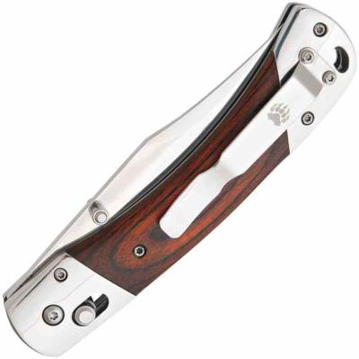 BC2S97R Couteau Bear & Son Crossbar Lock | Lame Clip Point Acier 14C28N | Manche Rosewood Made USA - Livraison Gratuite