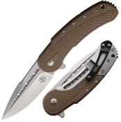 BG011 Couteau Begg Knives Bodega Tan Lame Drop point Acier D2 IKBS - Livraison Gratuite