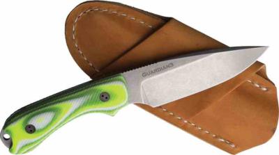 BRAD3FE126 Couteau Bradford Guardian 3 | Lame False Edge Acier N690 | Manche Limon G10 Housse Cuir USA - Livraison Gratuite 