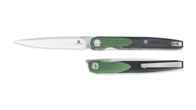 BTKMK14C Couteau Bestechman Lanza OD Green+ Black Drop Point Acier 14C28N Manche G10 Sécurité Linerlock - Livraison Gratuite