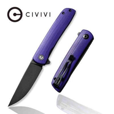 CIVC20009B5 Couteau CIVIVI Bo Purple Lame Nitro-V Black IKBS - Livraison Gratuite